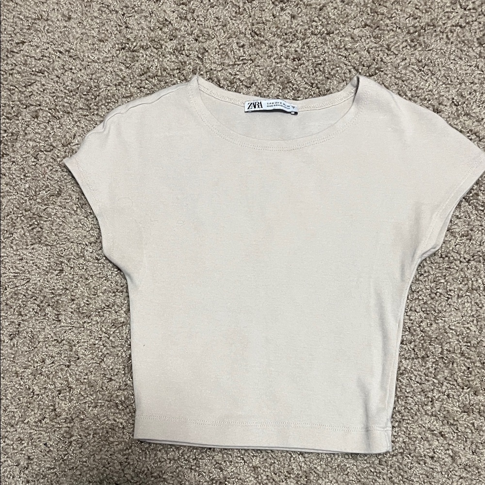 Zara Cream Crop Top for Women